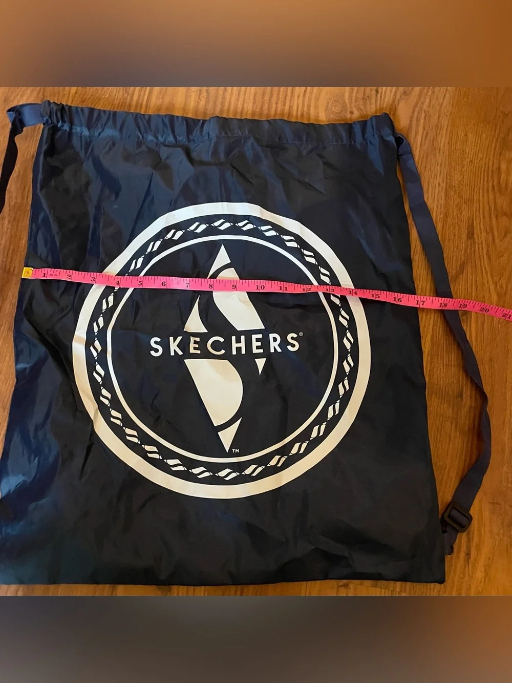 Skechers Navy Drawstring Backpack Bag White Logo